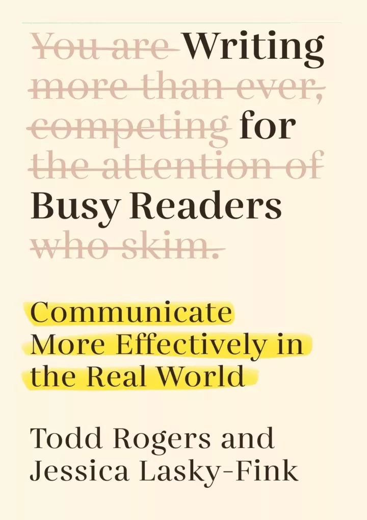 download pdf writing for busy readers communicate