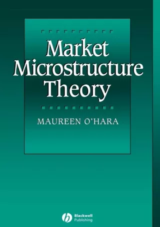 READ [PDF]  Market Microstructure Theory
