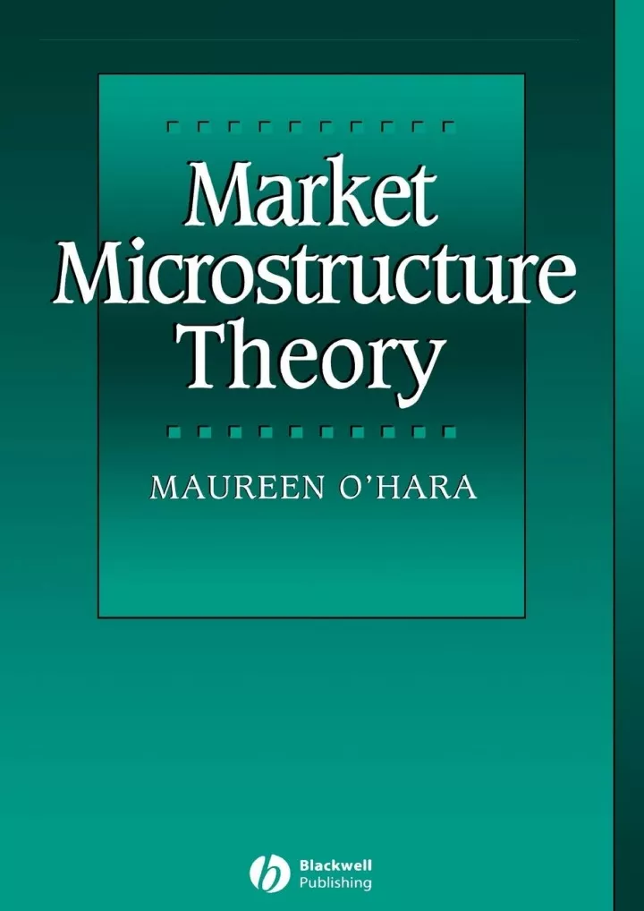 read pdf market microstructure theory download