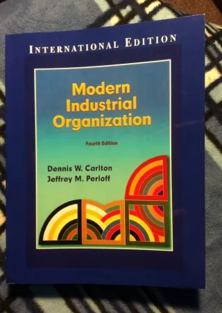 PDF_  Modern Industrial Organization
