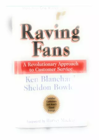 DOWNLOAD/PDF  Raving Fans: A Revolutionary Approach To Customer Service