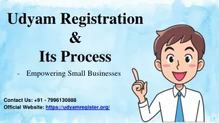 Udyam Registration &  Its Process