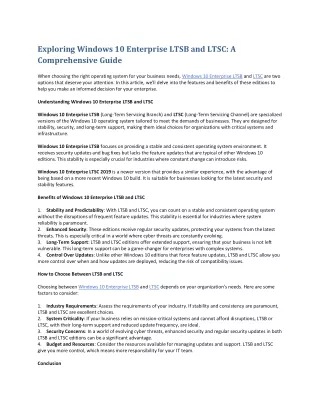 exploring windows 10 enterprise ltsb and ltsc