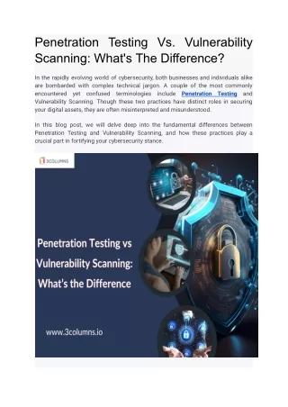 Penetration Testing vs Vulnerability Scanning_ What’s the Difference