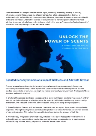 Power of Scents_ A Journey into the Role of Fragrances on Your Brain