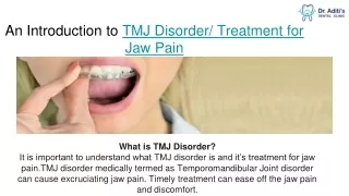 Effective Treatment for Jaw Pain: Managing TMJ Disorder: