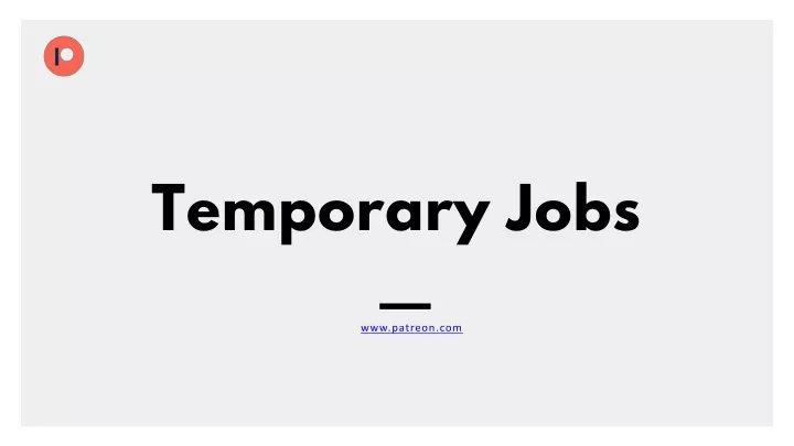 temporary jobs