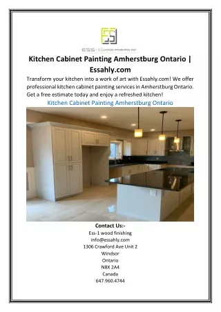 Kitchen Cabinet Painting Amherstburg Ontario | Essahly.com
