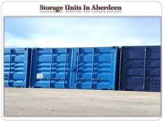 Storage Units In Aberdeen