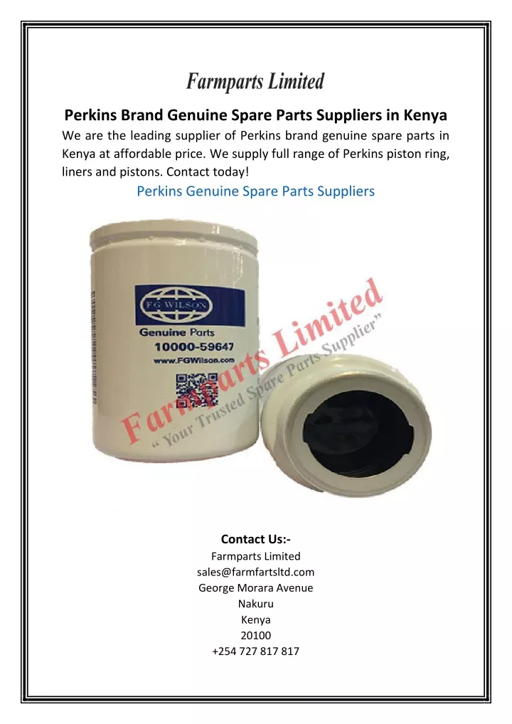 perkins brand genuine spare parts suppliers