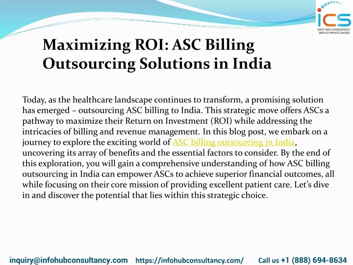 maximizing roi asc billing outsourcing solutions