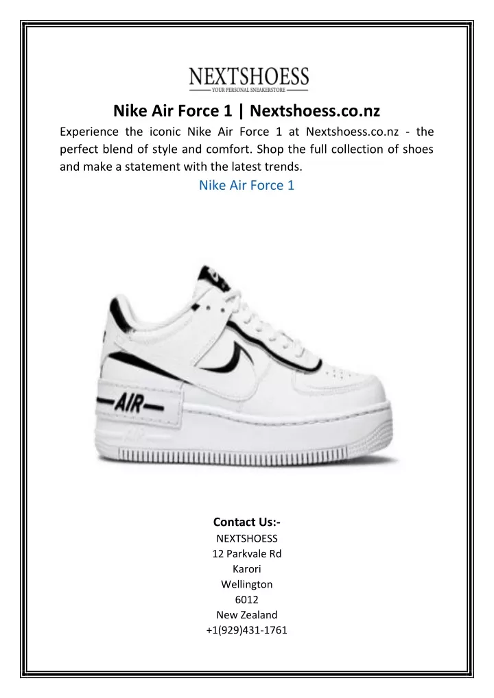 nike air force 1 nextshoess co nz experience