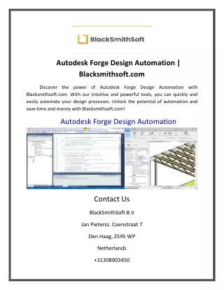 autodesk forge design automation blacksmithsoft