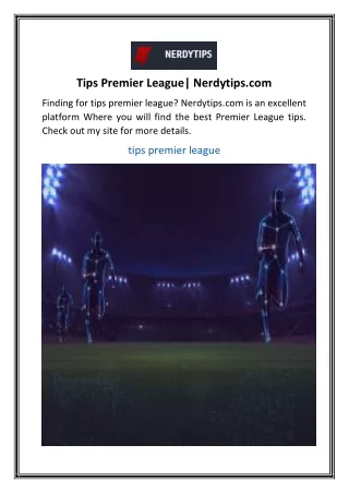 Tips Premier League Nerdytips