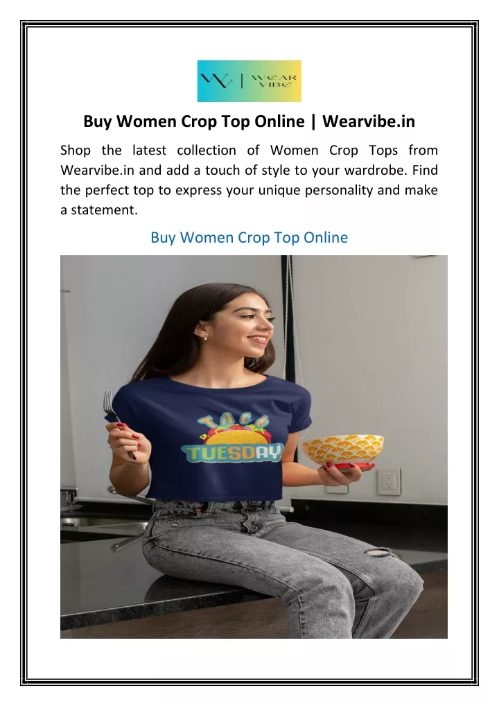buy women crop top online wearvibe in