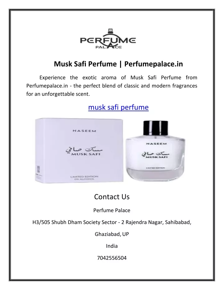 musk safi perfume perfumepalace in