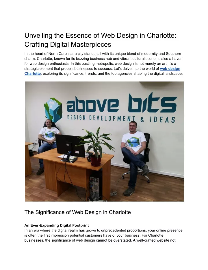 unveiling the essence of web design in charlotte