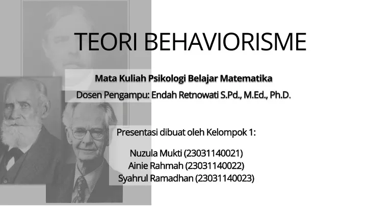 teori behaviorisme