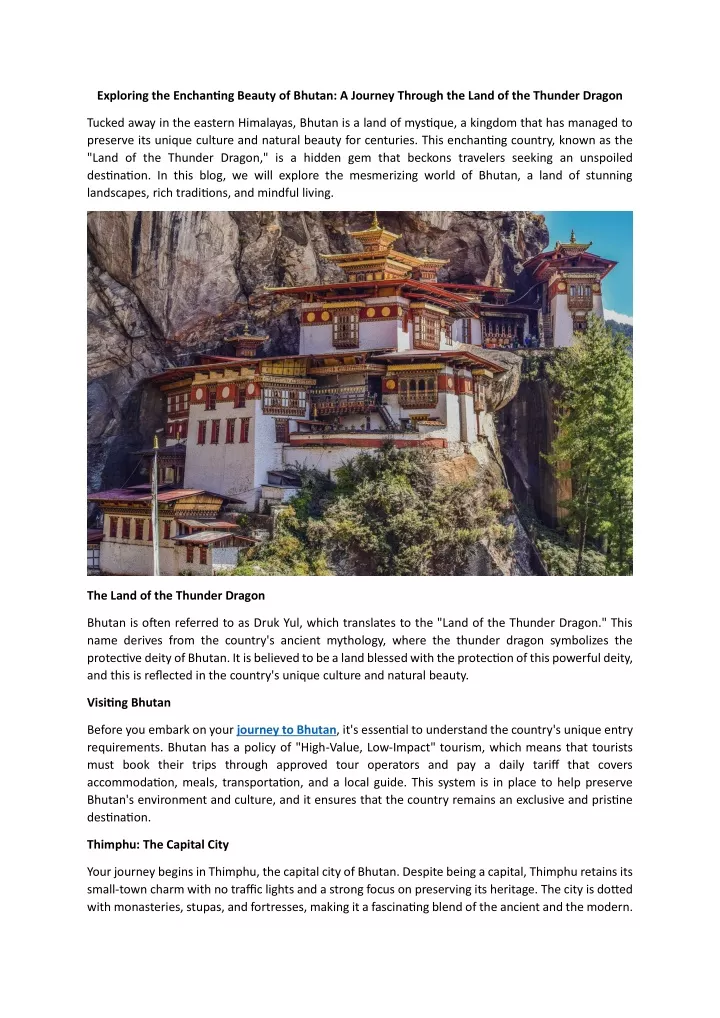 exploring the enchanting beauty of bhutan