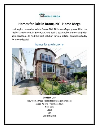 Homes for Sale in Bronx, NY - Home-Mega