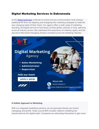 Digital Marketing Services In Dahranwala (1)