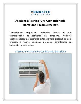 Asistencia Técnica Aire Acondicionado Barcelona | Domustec.net
