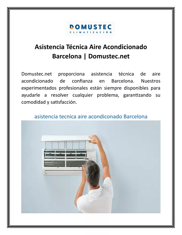 asistencia t cnica aire acondicionado barcelona