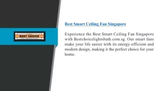 Best Smart Ceiling Fan Singapore | Bestchoicelightsbath.com.sg