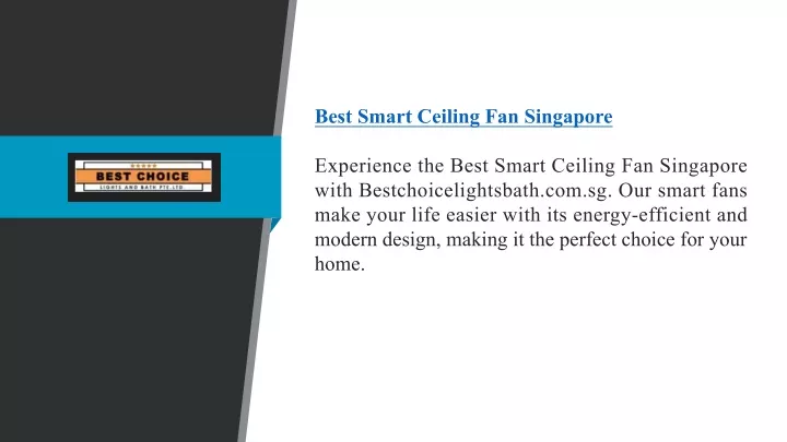 best smart ceiling fan singapore