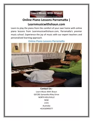 Online Piano Lessons Parramatta | Learnmusicwithshaun.com