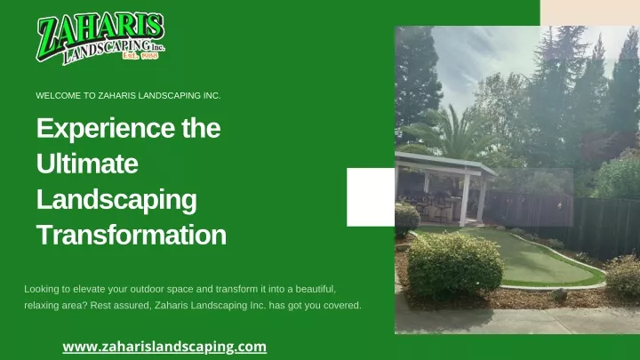 welcome to zaharis landscaping inc experience