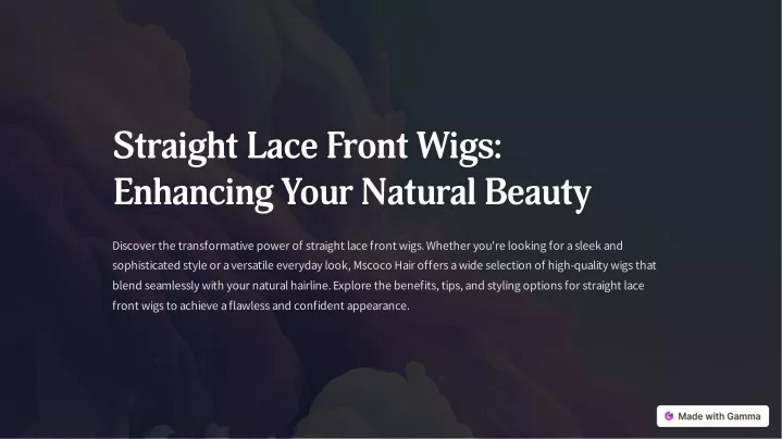 straight lace front wigs enhancing your natural