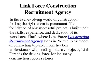 construction recruitment agency