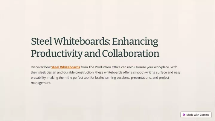 steel whiteboards enhancing productivity