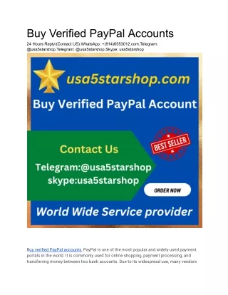 Buy Verified PayPal Accounts