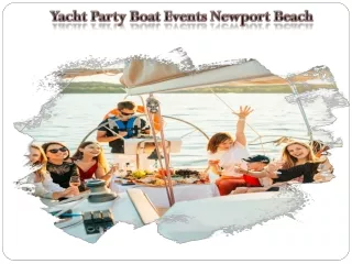Yacht Party Boat Events Newport Beach