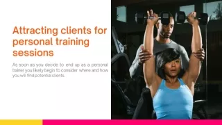 Attracting clients for personal training sessions