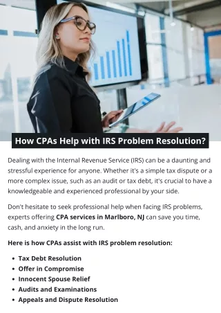 how cpas help with irs problem resolution