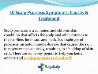 Scalp Psoriasis Symptoms, Causes & Treatment