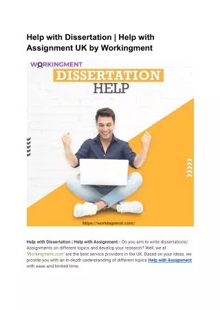 help with dissertation help with assignment