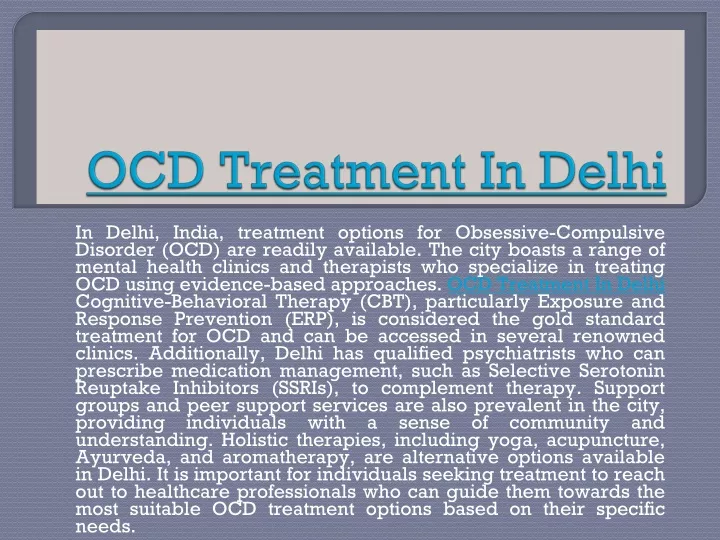 ocd treatment in delhi