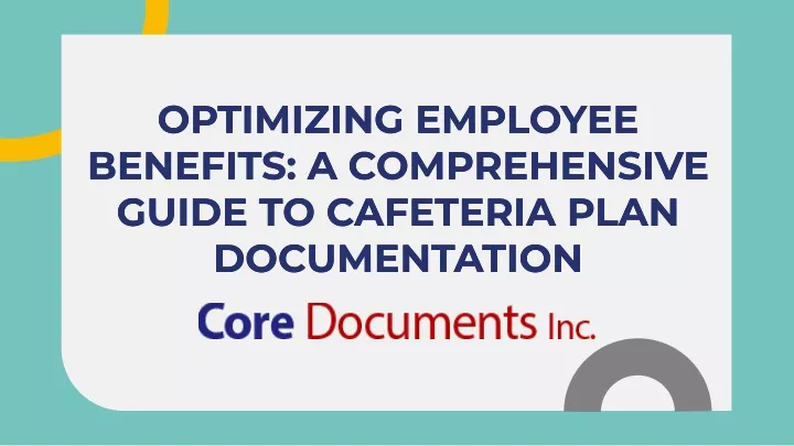 optimizing employee benefits a comprehensive