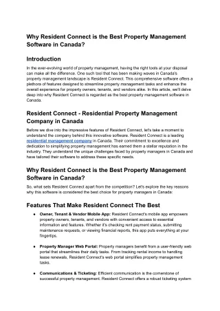 Best Property Management Software In Canada