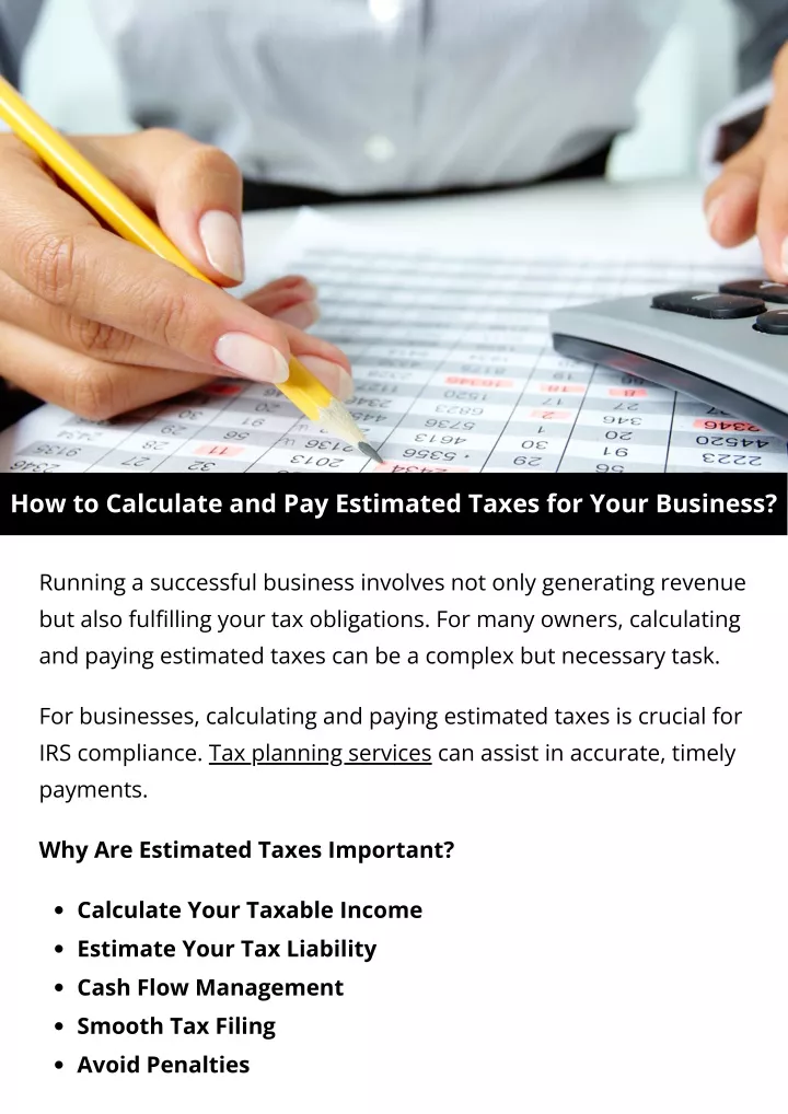 how to calculate and pay estimated taxes for your