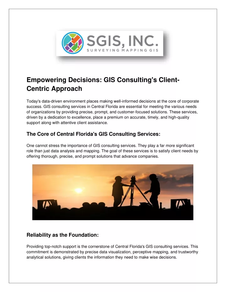 empowering decisions gis consulting s client