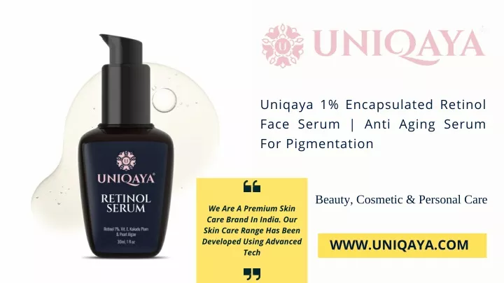 uniqaya 1 encapsulated retinol face serum anti