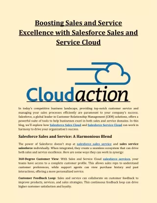 boosting sales and service excellence with