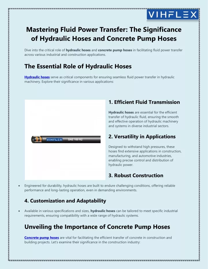 mastering fluid power transfer the significance