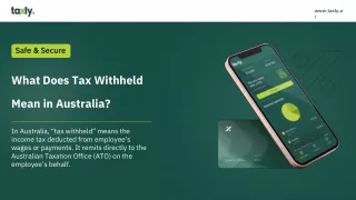 what does tax withheld mean in australia