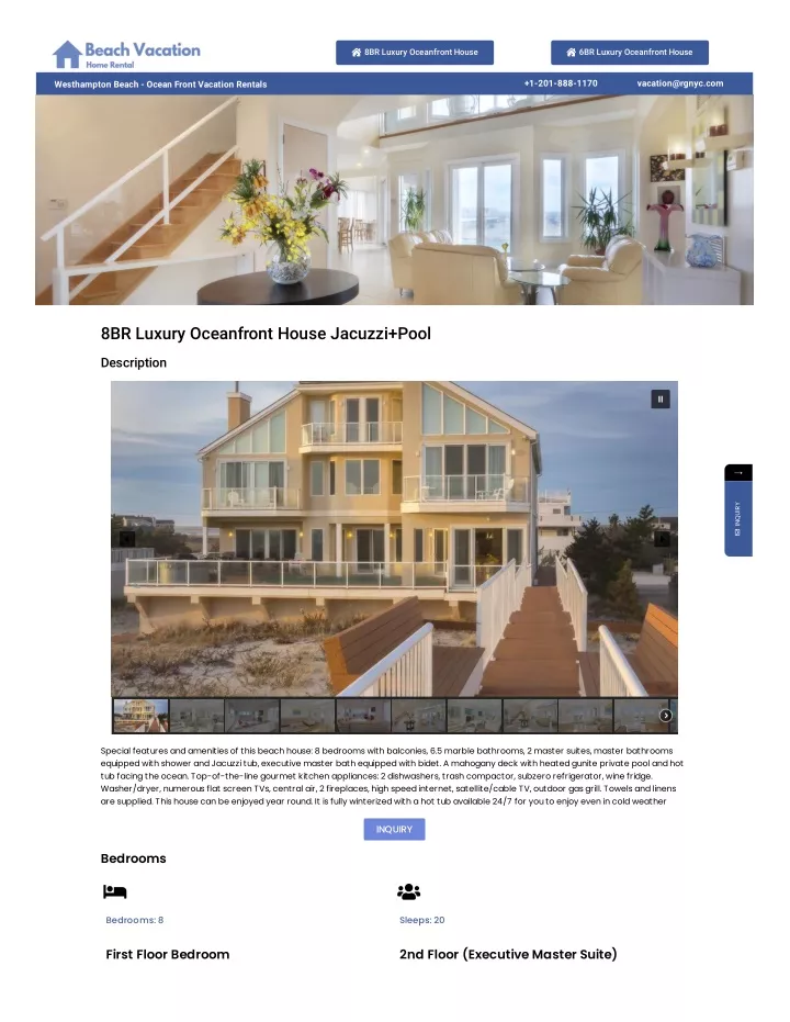 8br luxury oceanfront house